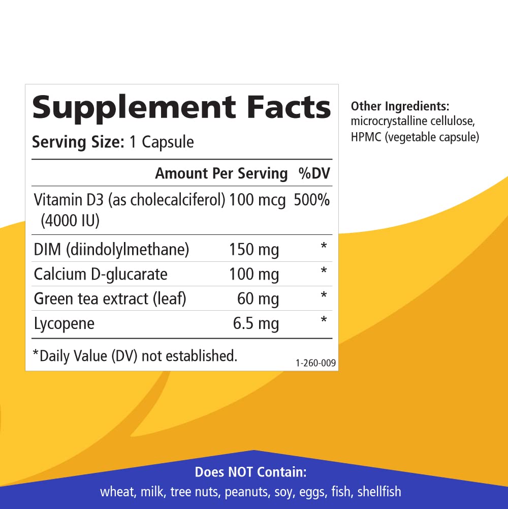 Breast D by Pure Essence - Natural Supplement for Estrogen Balance, Hormonal Acne, and Menopause Support with Vitamin D3, Calcium, Green Tea & Lycopene - 30 Capsules - PrimeBioHealth - canada supplements