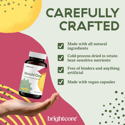 Brightcore Nutrition - Kimchi One, Kimchi Powder Capsules, Probiotics, Enzymes, & Antioxidant Supplement, Premium Gut Health Superfood - PrimeBioHealth - canada supplements