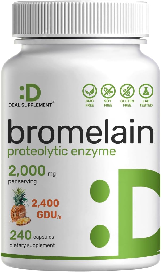 Bromelain Supplement 2,000mg Per Serving, 240 Capsules – Natural Proteolytic Enzymes from Fresh Pineapple – Supports Nutrient Digestion - PrimeBioHealth - canada supplements