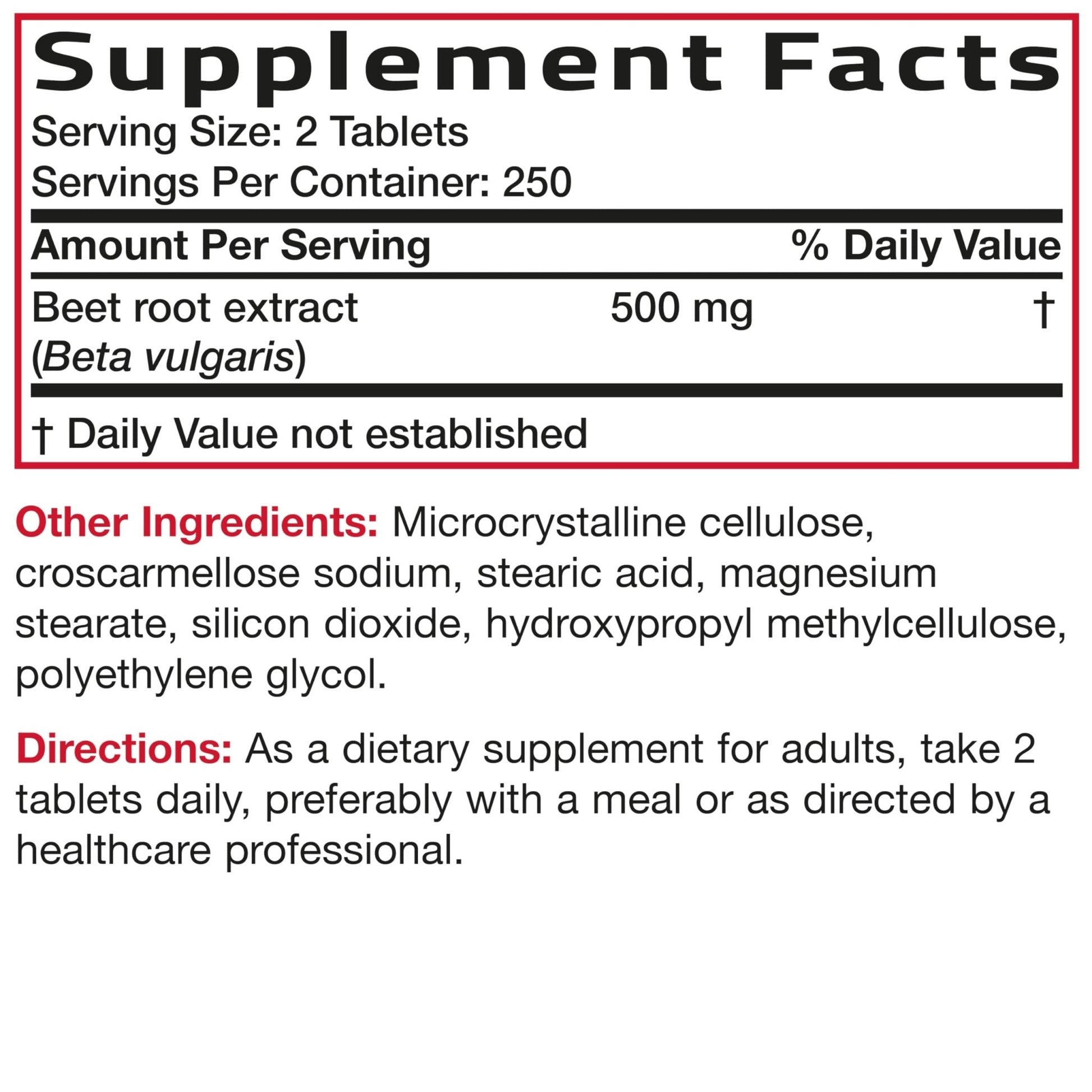 Bronson Beet Root Extra Strength, Non-GMO, 250 Vegetarian Tablets - PrimeBioHealth - canada supplements