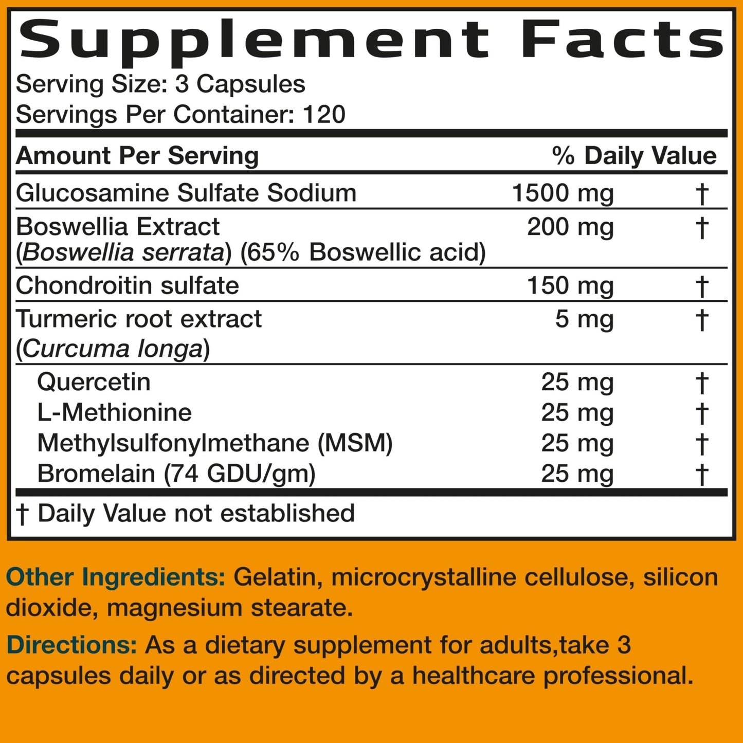 Bronson Glucosamine Chondroitin Turmeric & MSM Advanced Joint & Cartilage Formula, Supports Healthy Joints, Mobility & Cartilage - Non-GMO, 60 Capsules - PrimeBioHealth - canada supplements