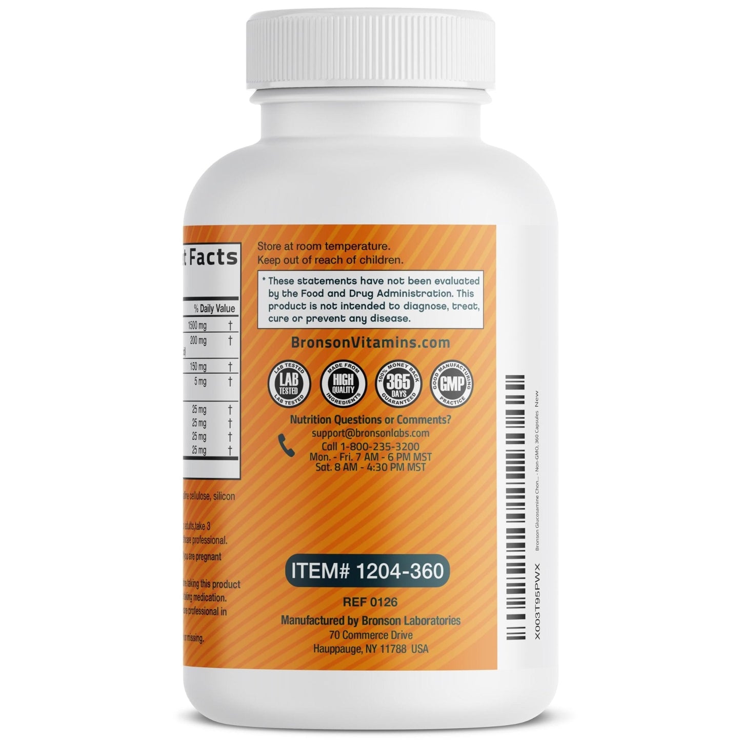 Bronson Glucosamine Chondroitin Turmeric & MSM Advanced Joint & Cartilage Formula, Supports Healthy Joints, Mobility & Cartilage - Non-GMO, 60 Capsules - PrimeBioHealth - canada supplements