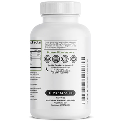 Bronson L-Lysine Defense Immune Support Complex 1500 MG L-Lysine Plus Olive Leaf, Garlic, Vitamin C and Zinc - Non-GMO, 90 Vegetarian Capsules - PrimeBioHealth - canada supplements