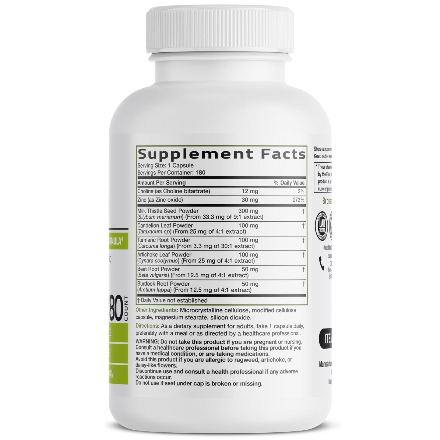 Bronson Liver Detox Advanced Detox & Cleansing Formula Supports Health Liver Function with Milk Thistle, Dandelion Extract, Turmeric, Artichoke Leaf & More, Non-GMO, 60 Vegetarian Capsules - PrimeBioHealth - canada supplements