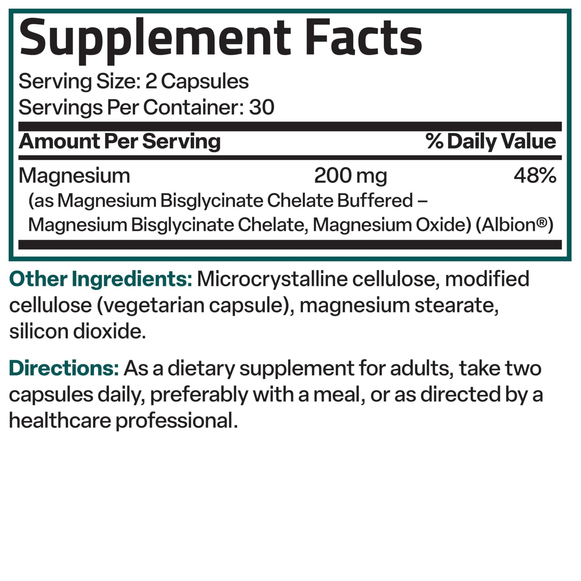 Bronson Magnesium Glycinate 200 MG per Serving Chelated for High Absorption, Gentle On Stomach, Non-GMO, 60 Vegetarian Capsules - PrimeBioHealth - canada supplements