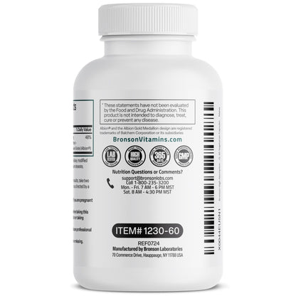 Bronson Magnesium Glycinate 200 MG per Serving Chelated for High Absorption, Gentle On Stomach, Non-GMO, 60 Vegetarian Capsules - PrimeBioHealth - canada supplements