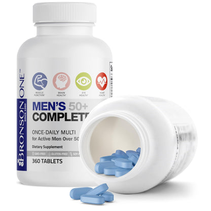 Bronson ONE Daily Mens 50+ Complete Multivitamin Multimineral, 180 Tablets - PrimeBioHealth - canada supplements