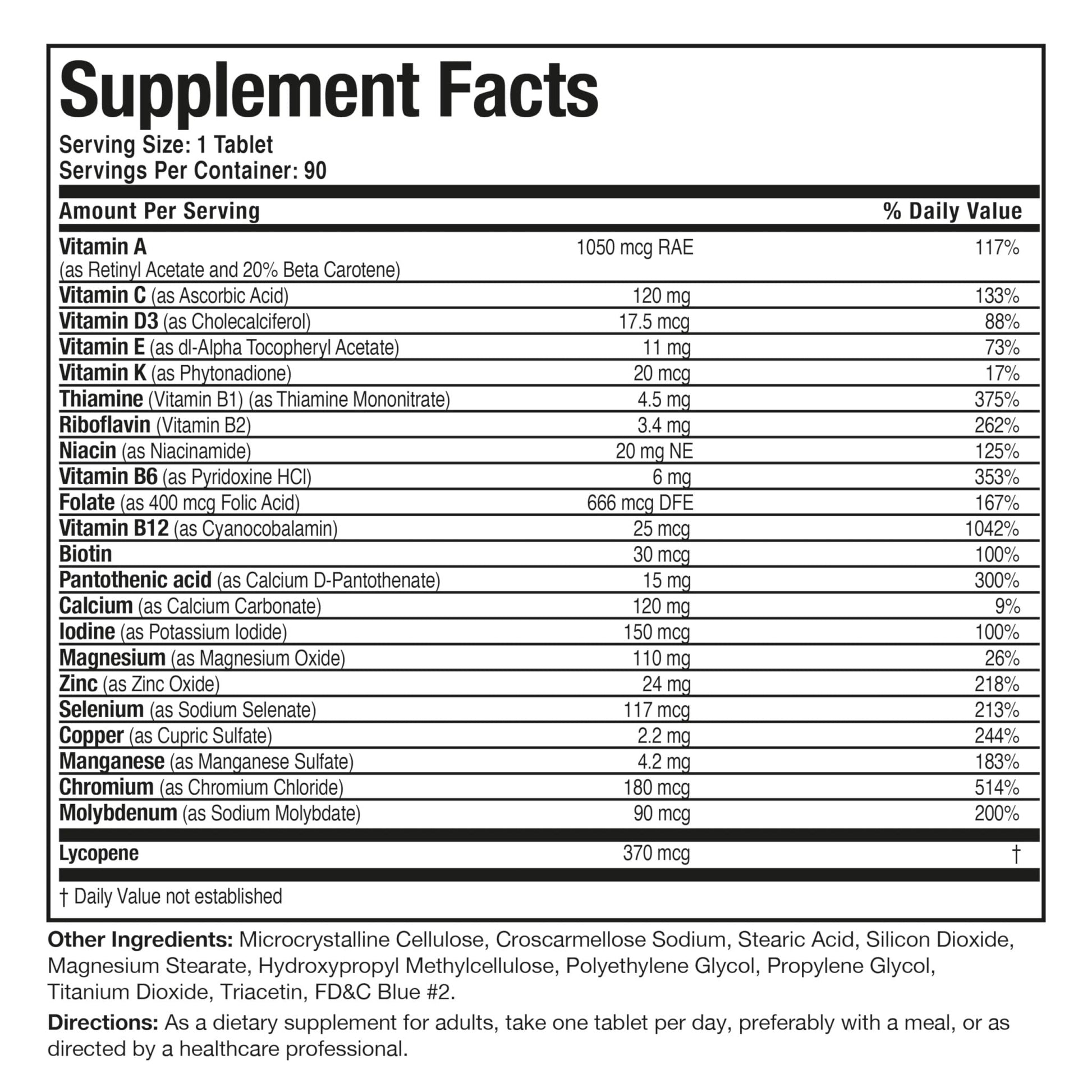 Bronson ONE Daily Mens 50+ Complete Multivitamin Multimineral, 180 Tablets - PrimeBioHealth - canada supplements
