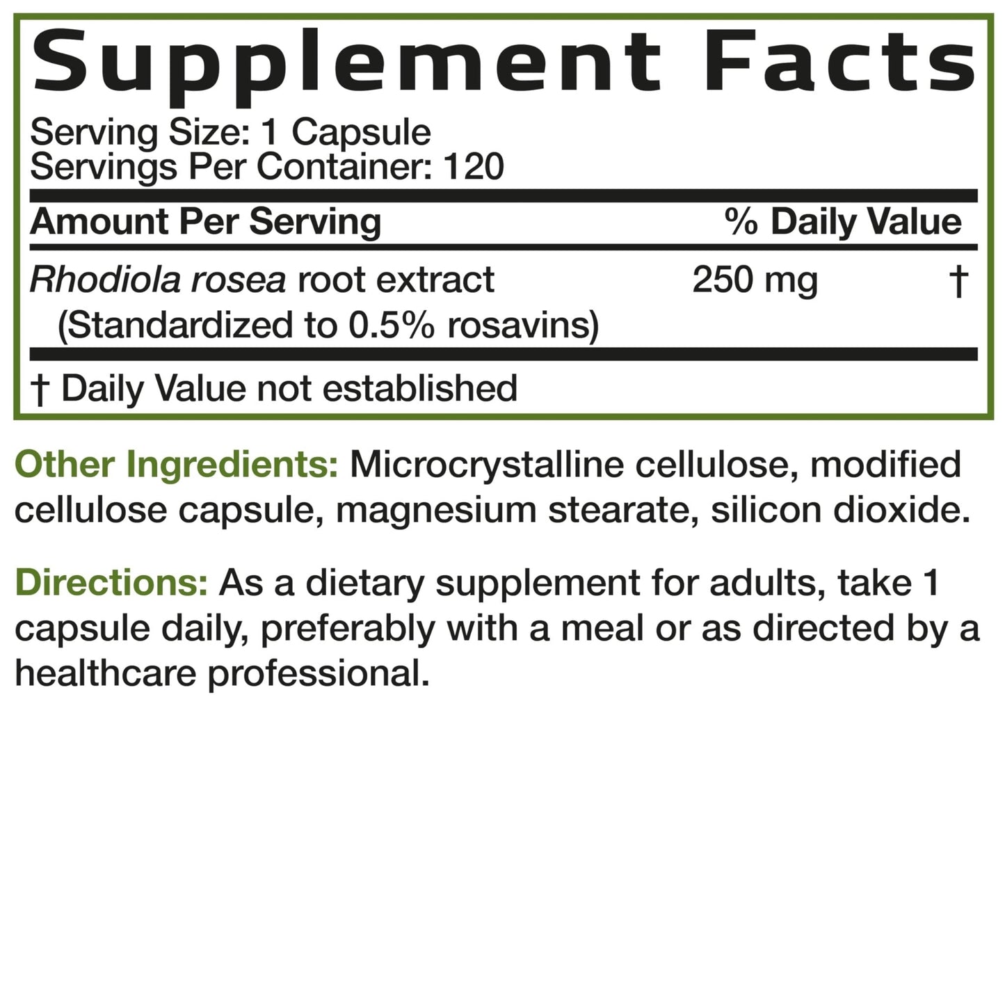 Bronson Rhodiola Rosea Vegetarian Capsules - Adaptogenic Herb - Brain, Stress & Mood Support - Non-GMO, 60 Count - PrimeBioHealth - canada supplements