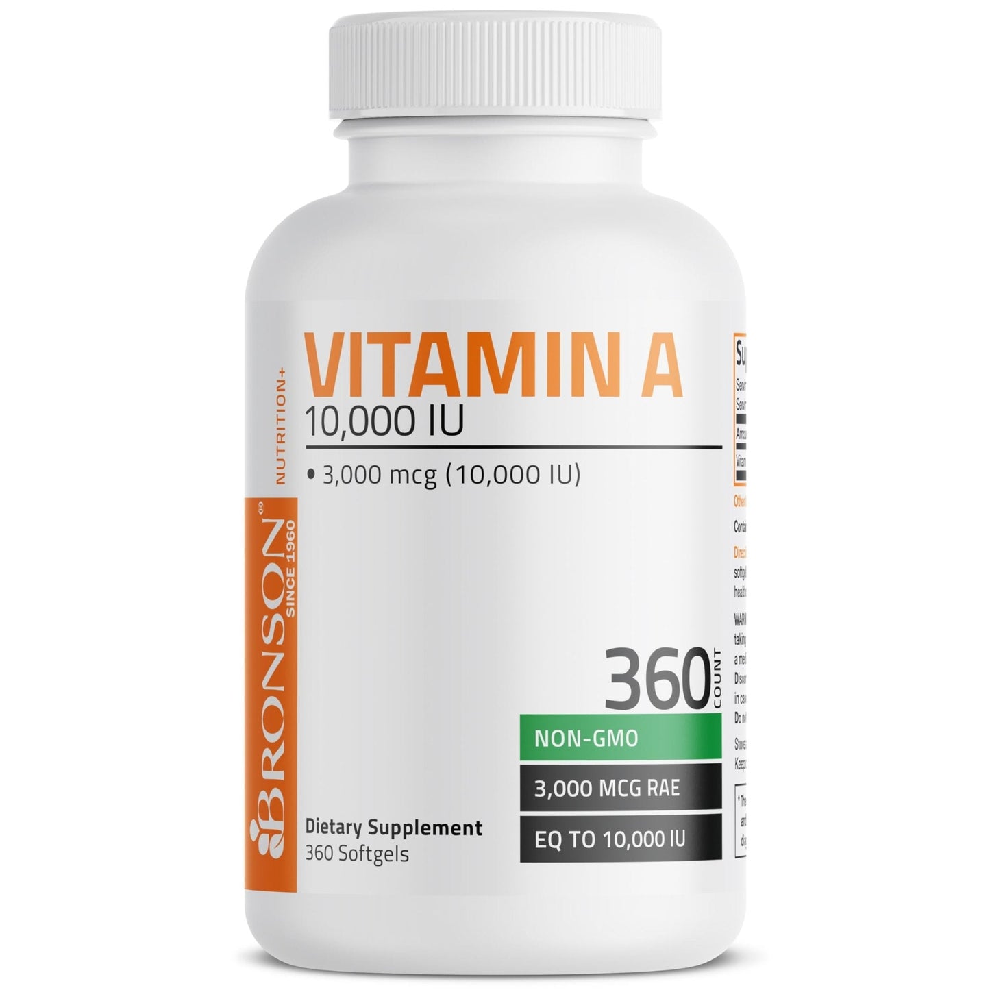Bronson Vitamin A 10,000 IU Premium Non-GMO Formula Supports Healthy Vision & Immune System and Healthy Growth & Reproduction, 360 Softgels - PrimeBioHealth - canada supplements