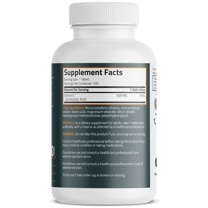 Bronson Vitamin C 500 MG Supports a Healthy Immune System & Antioxidant Protection, Non-GMO, 250 Vegetarian Tablets - PrimeBioHealth - canada supplements