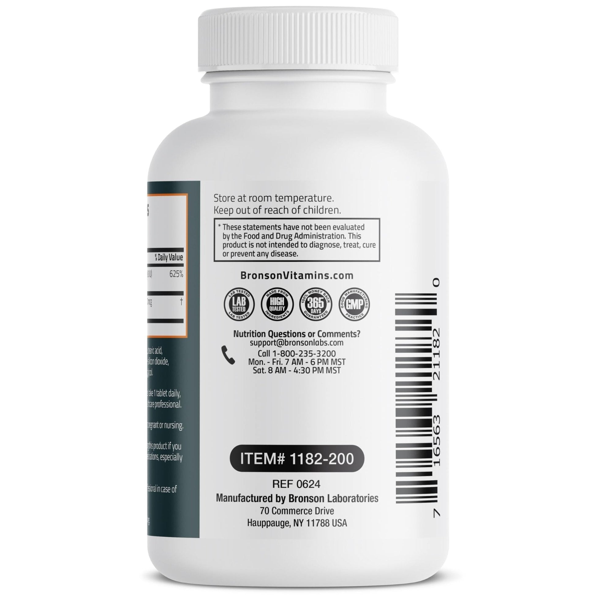 Bronson Vitamin K2 D3 (MK7) Supplement Non-GMO Formula Vitamin D3 5000IU (125 mcg) & 90 mcg K2 MK-7, Easy to Swallow D & K Complex, 120 Tablets - PrimeBioHealth - canada supplements