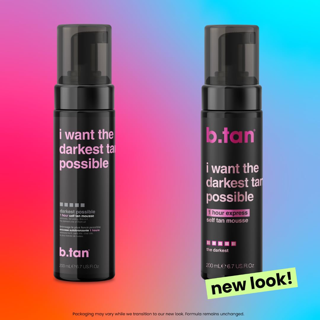 b.tan Ultra Dark Self Tanner Mousse | I Want The Darkest Tan Possible - Fast, 1 Hour Express - PrimeBioHealth - canada supplements