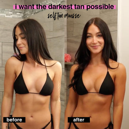 b.tan Ultra Dark Self Tanner Mousse | I Want The Darkest Tan Possible - Fast, 1 Hour Express - PrimeBioHealth - canada supplements