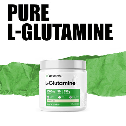 Bucked Up L-Glutamine (5000mg), Essentials (50 Servings, 250 Grams) - PrimeBioHealth - canada supplements