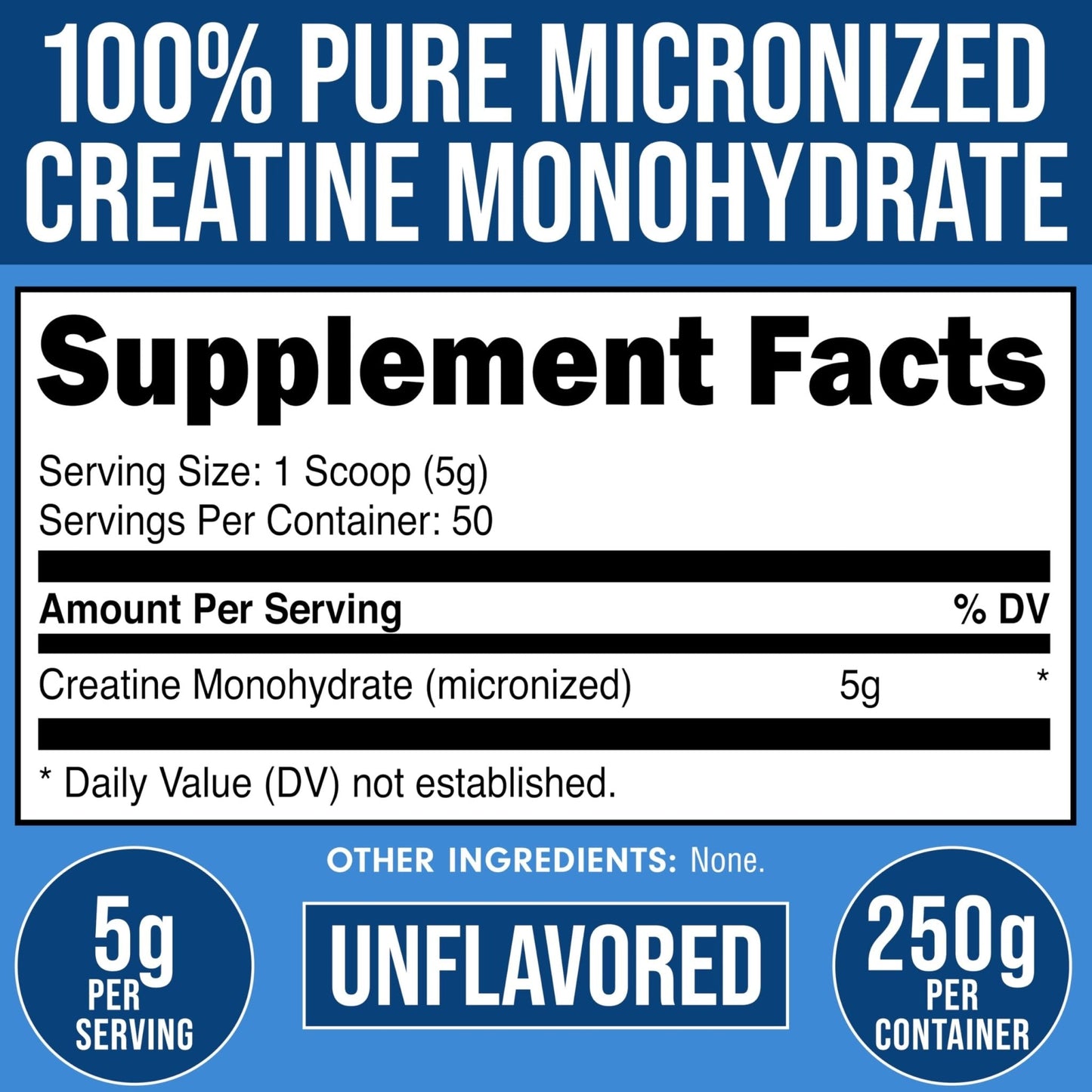 Bucked Up Pure Micronized Creatine Monohydrate for Women and Men - Easy to Mix and Unflavored - 5G Per Serving - PrimeBioHealth - canada supplements