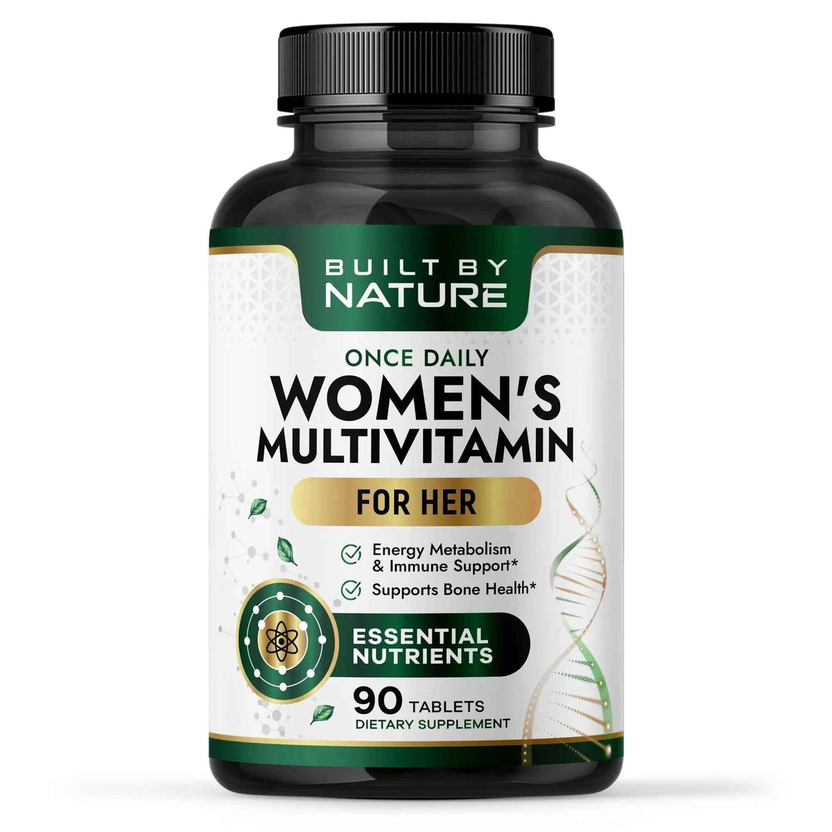 Built by Nature Multivitamin for Women – Daily Womens Multivitamin Supplement with Essential Vitamins & Minerals