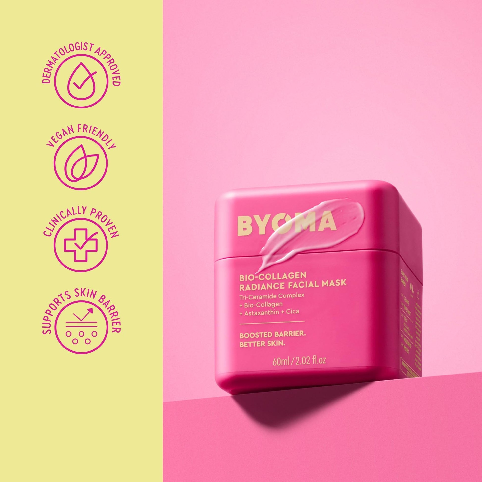 BYOMA Bio-Collagen Radiance Facial Mask - Transformative Liquid Sheet Mask for Glass Skin - Instant radiance, Visibly Improved Elasticity - PrimeBioHealth - canada supplements