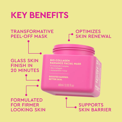 BYOMA Bio-Collagen Radiance Facial Mask - Transformative Liquid Sheet Mask for Glass Skin - Instant radiance, Visibly Improved Elasticity - PrimeBioHealth - canada supplements