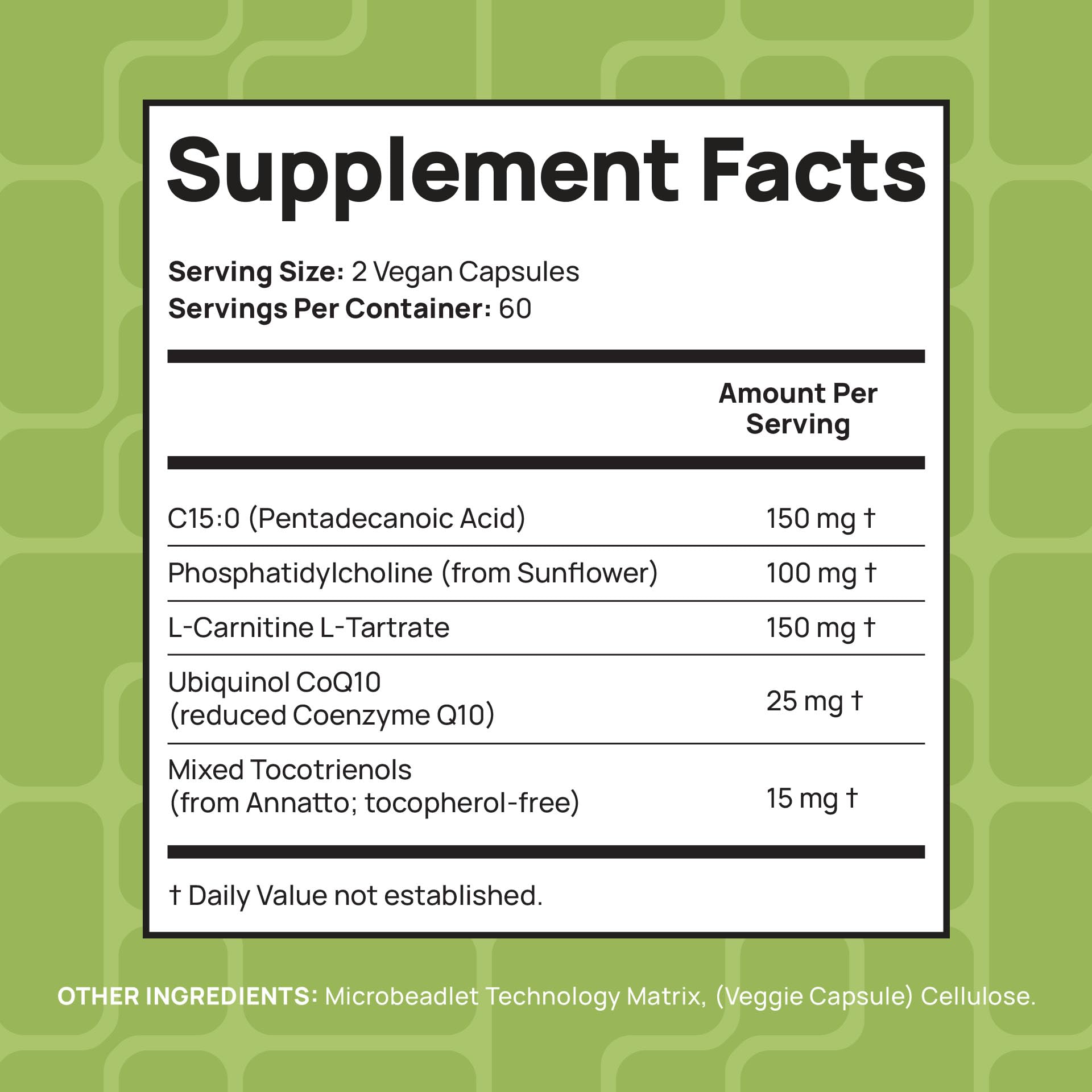 C15:0 Pentadecanoic Acid Supplement | Longevity, Cellular & Membrane Support, Micro-Granule Enhanced Absorption, Phosphatidylcholine, L-Carnitine, - PrimeBioHealth - canada supplements