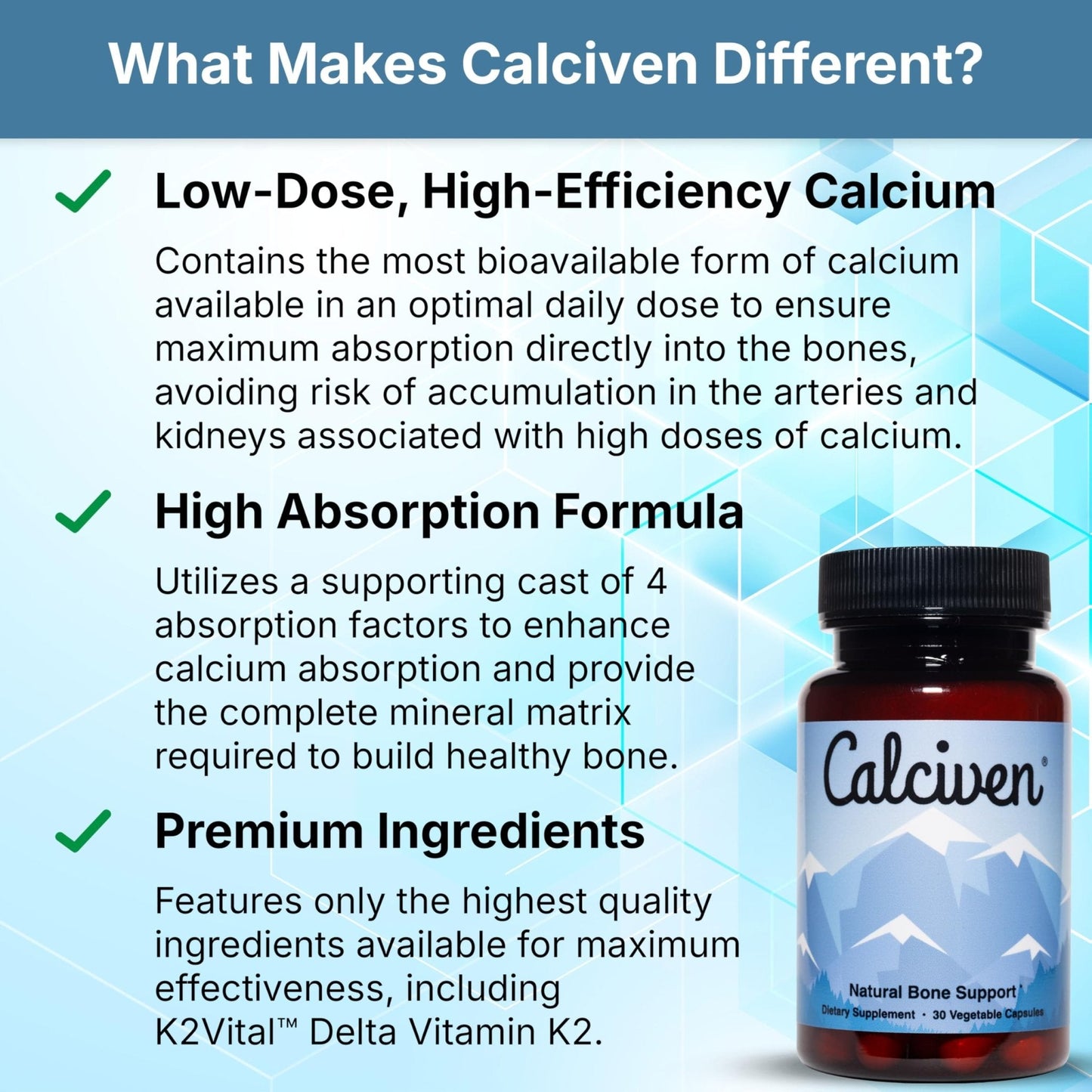 Calciven - Natural Bone Support Supplement - Non-GMO, Gluten-Free - PrimeBioHealth - canada supplements