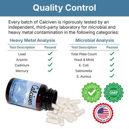 Calciven - Natural Bone Support Supplement - Non-GMO, Gluten-Free - PrimeBioHealth - canada supplements
