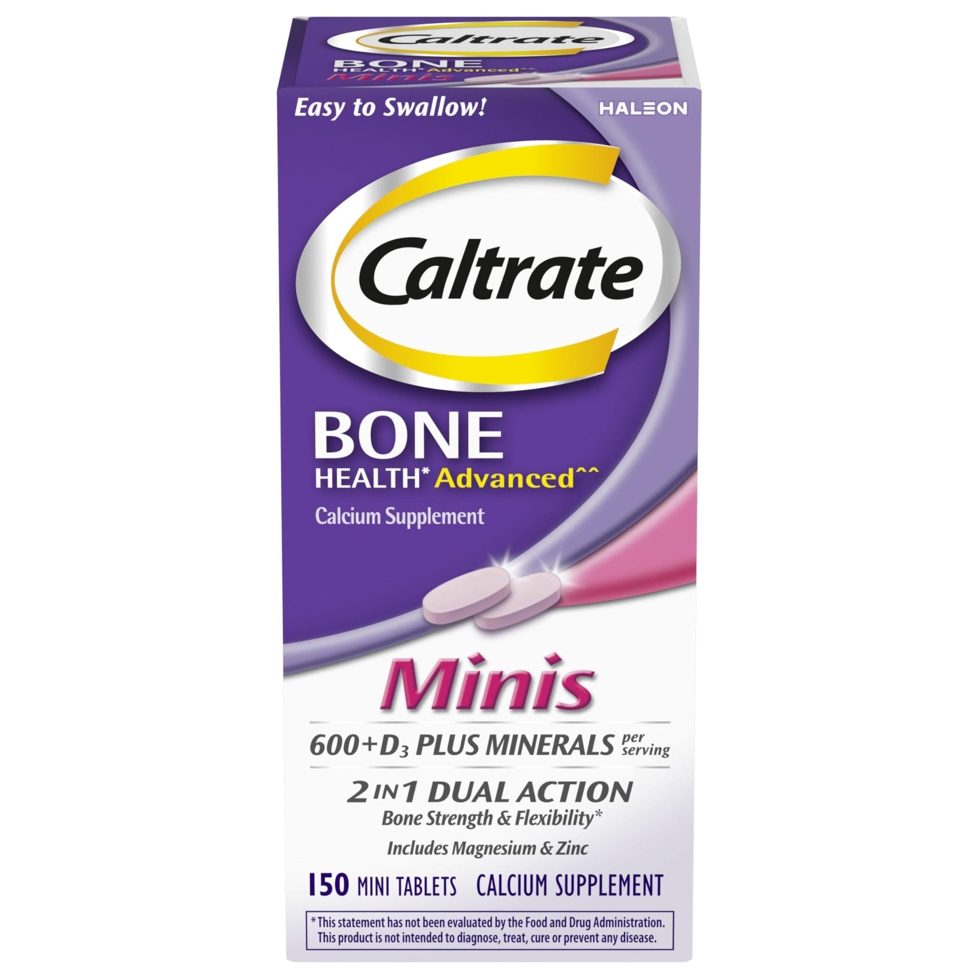 Caltrate Minis 600 Plus D3 Plus Minerals Calcium and Vitamin D Supplement Tablets, Bone Health and Mineral Supplement for Adults - 150 Count - PrimeBioHealth - canada supplements