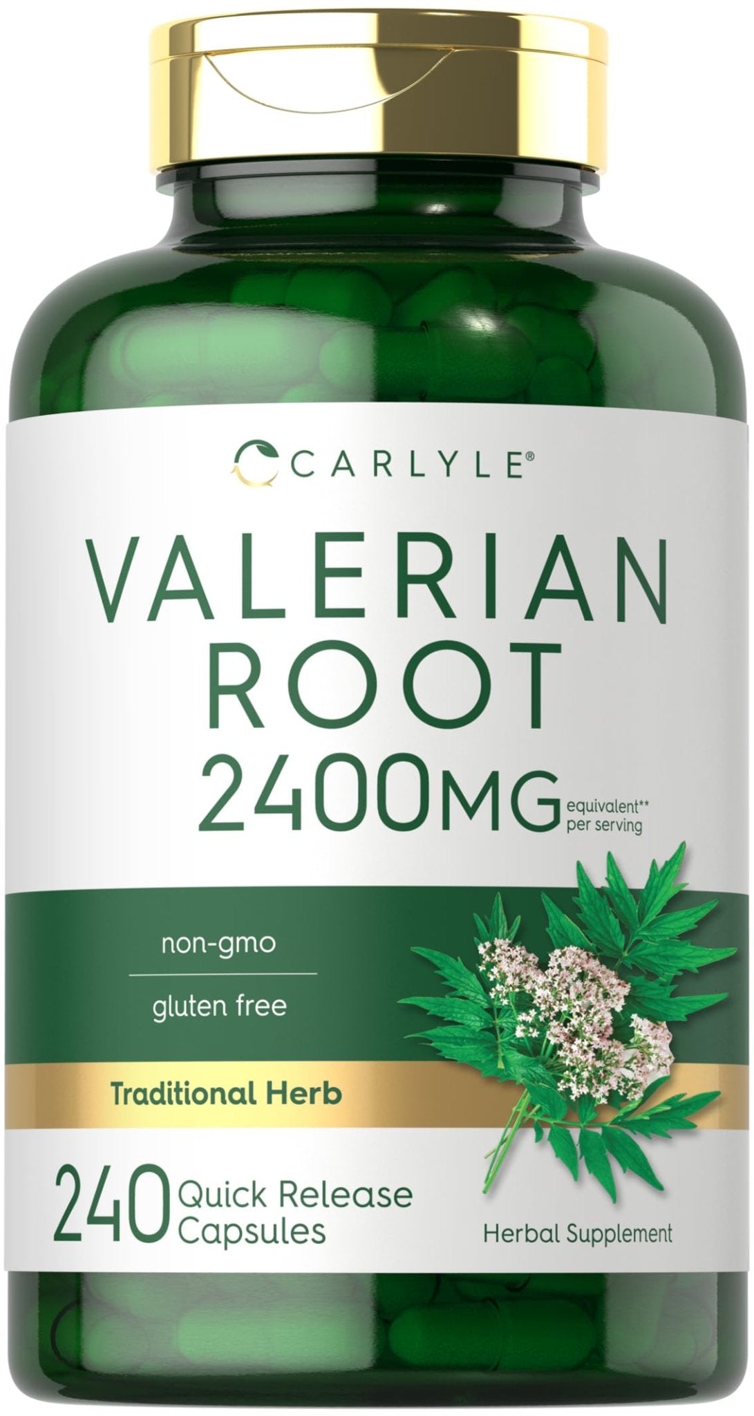 Carlyle Valerian Root Capsules | 240 Count | Herb Extract Supplement | Non-GMO, Gluten Free - PrimeBioHealth - canada supplements