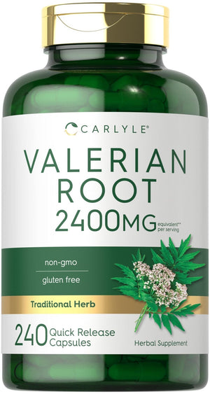 Carlyle Valerian Root Capsules | 240 Count | Herb Extract Supplement | Non-GMO, Gluten Free - PrimeBioHealth - canada supplements