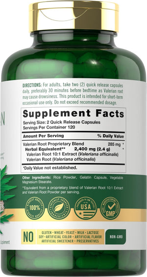 Carlyle Valerian Root Capsules | 240 Count | Herb Extract Supplement | Non-GMO, Gluten Free - PrimeBioHealth - canada supplements