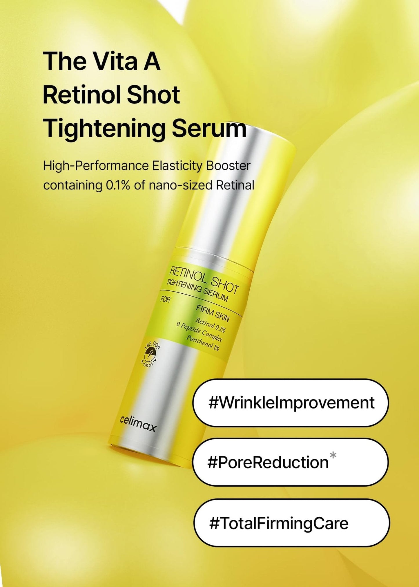celimax The Vita A Retinol Shot Tightening Serum | with Pure Vitamin A Retinol, Peptide, Pore Minimizer - PrimeBioHealth - canada supplements