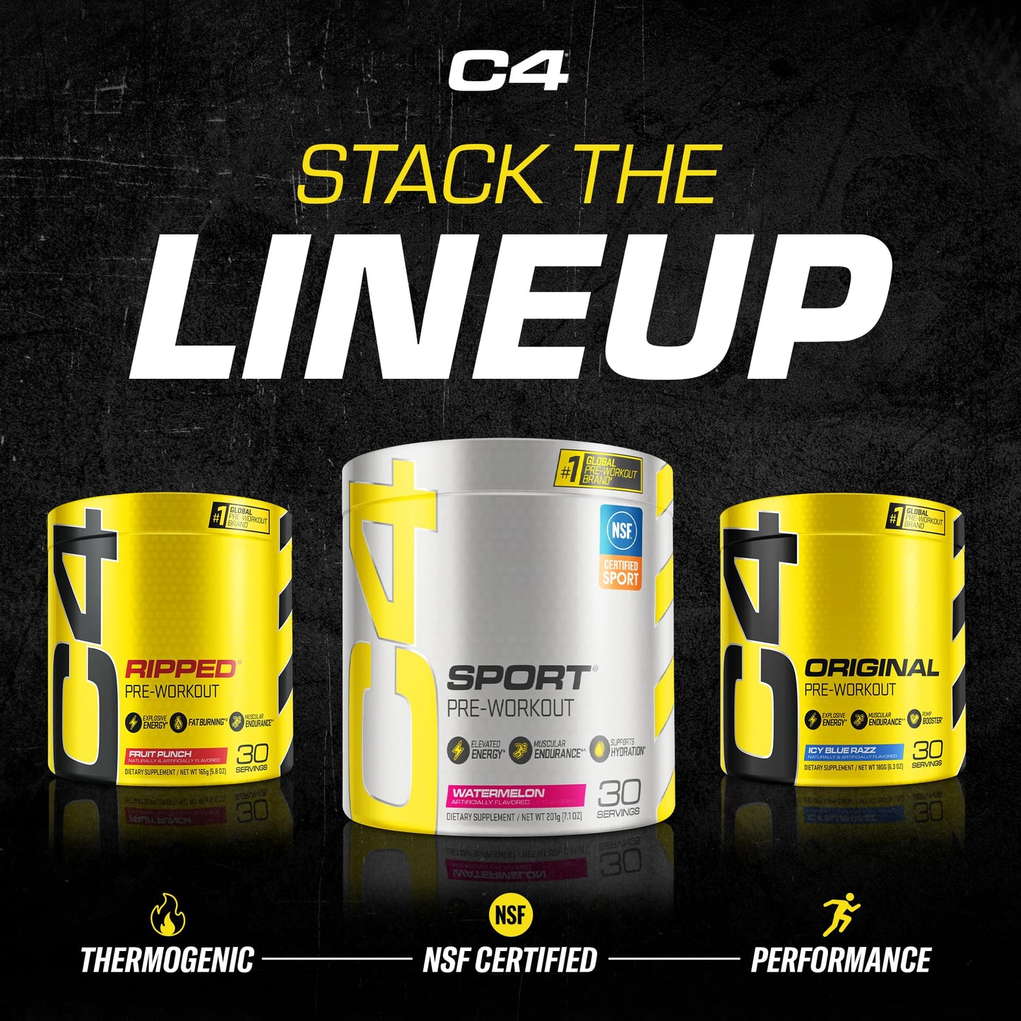 Cellucor C4 Sport Pre Workout Powder Fruit Punch - NSF Certified for Sport | 30 Servings, Packaging may vary. - PrimeBioHealth - canada supplements