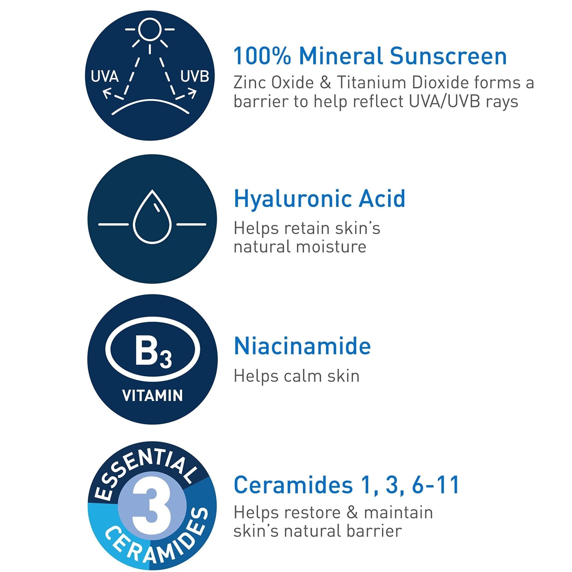 CeraVe 100% Mineral Sunscreen SPF 50, Face sunscreen With Zinc Oxide & Titanium Dioxid - PrimeBioHealth - canada supplements