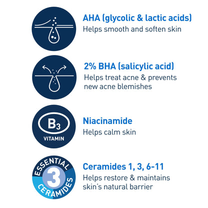 CeraVe Acne Control Gel, 2% Salicylic Acid Treatment With Glycolic Acid + Lactic Acids - PrimeBioHealth - canada supplements