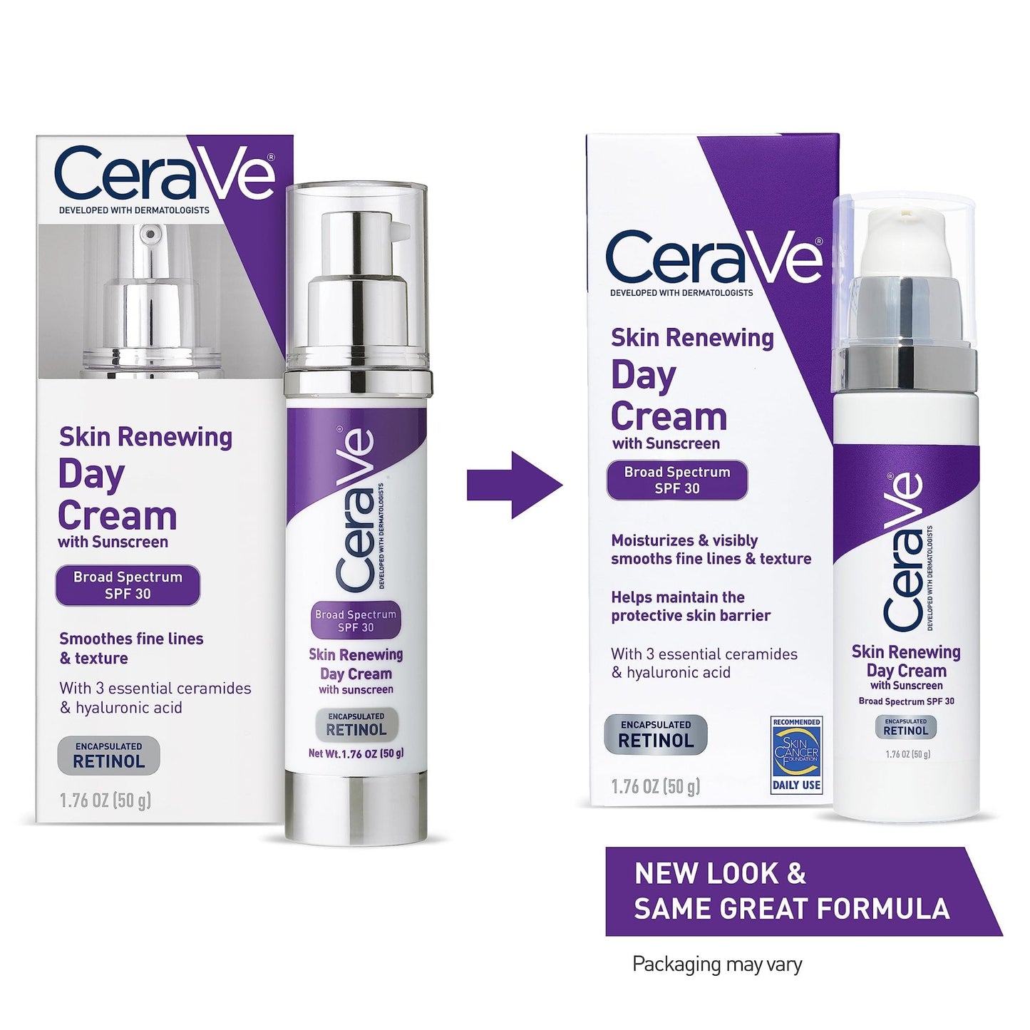 CeraVe Anti-Aging Face Cream SPF 30, Anti-Wrinkle Retinol Cream with Hyaluronic Acid and Ceramides, 1.76 oz - PrimeBioHealth - canada supplements