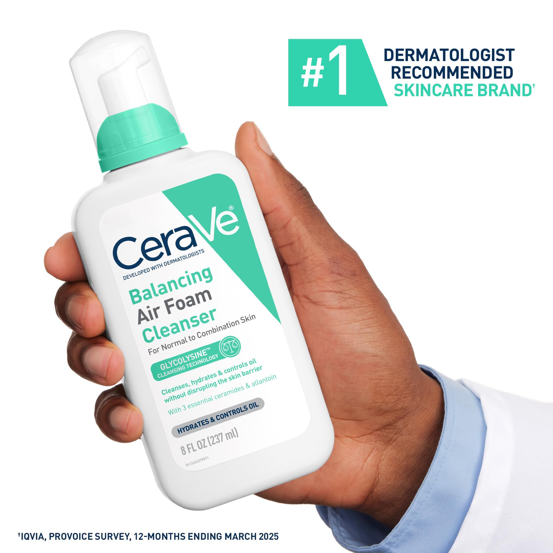 CeraVe Balancing Air Foam Face Wash, Foaming Facial Cleanser For Combination Skin, 8HR Oil Control + 24HR Hydration - PrimeBioHealth - canada supplements