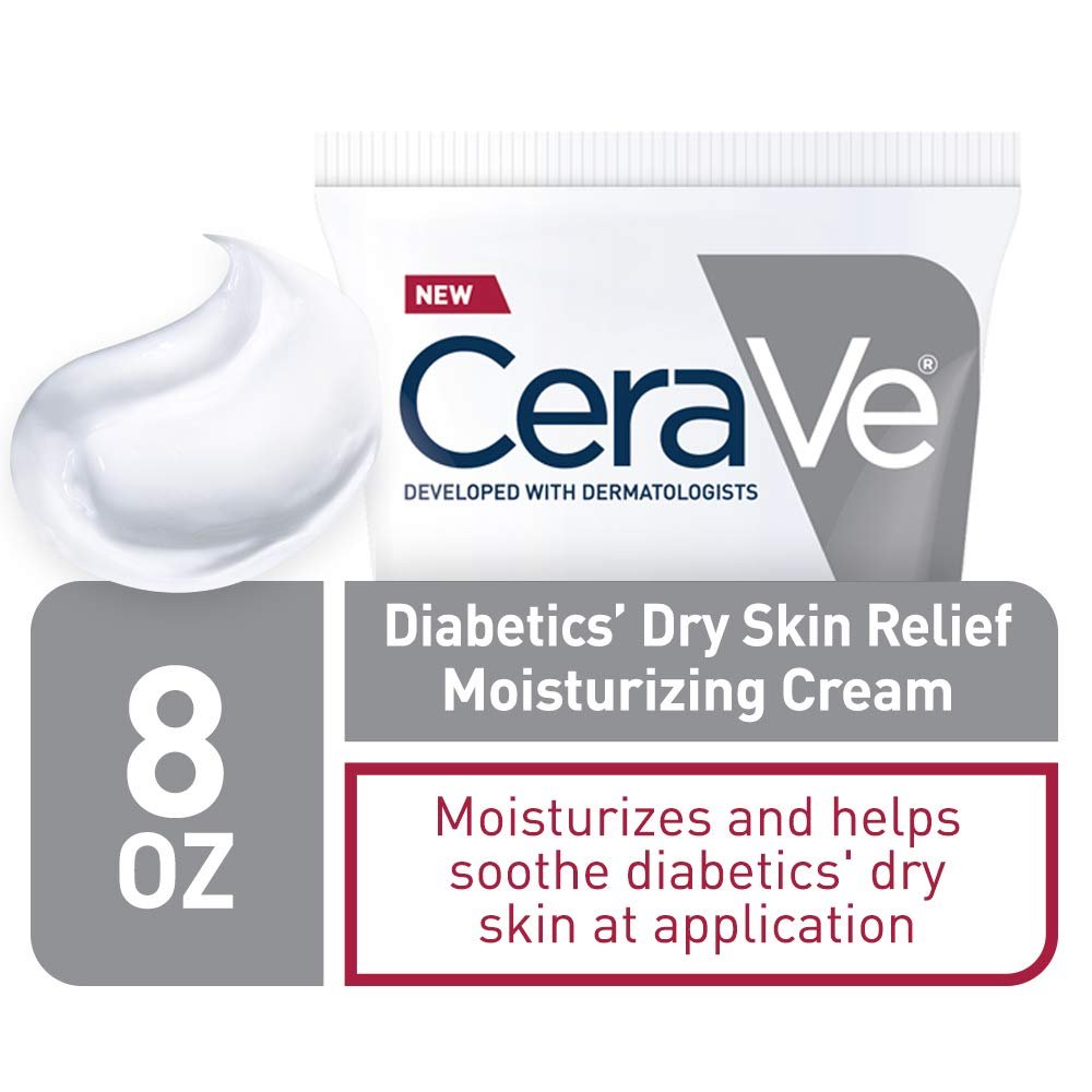 CeraVe Moisturizing Cream for Diabetics’ Dry Skin, Urea Cream with Bilberry for Face and Body, Fragrance Free - PrimeBioHealth - canada supplements
