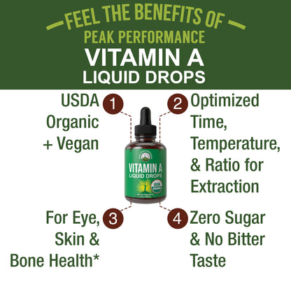 Certified Organic Vitamin A 5000 IU Supplement Capsules - High Potency Vitamins - for Adults, Men, Women, Kids - Made with Carrot Juice - Great for Immune, Skin, Eye Support - Non GMO, Vegan Pills - PrimeBioHealth - canada supplements