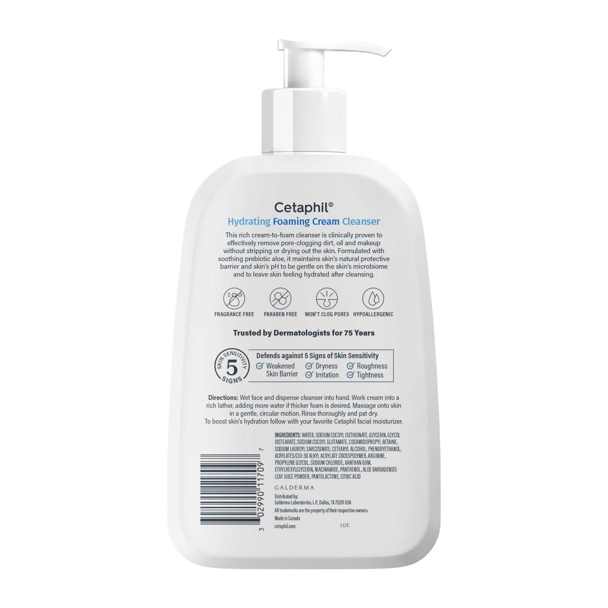 Cetaphil Cream to Foam Face Wash, Hydrating Foaming Cream Cleanser, 16 oz, For Normal to Dry, Sensitive Skin - PrimeBioHealth - canada supplements