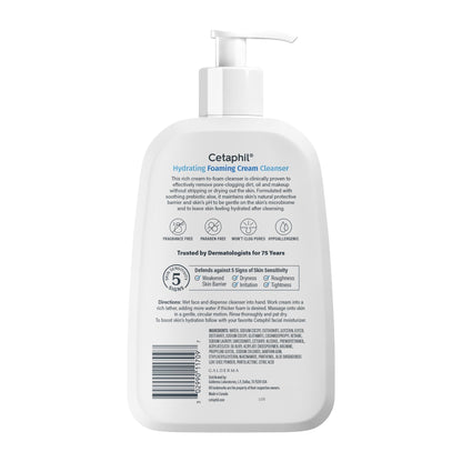 Cetaphil Cream to Foam Face Wash, Hydrating Foaming Cream Cleanser, 16 oz, For Normal to Dry, Sensitive Skin - PrimeBioHealth - canada supplements