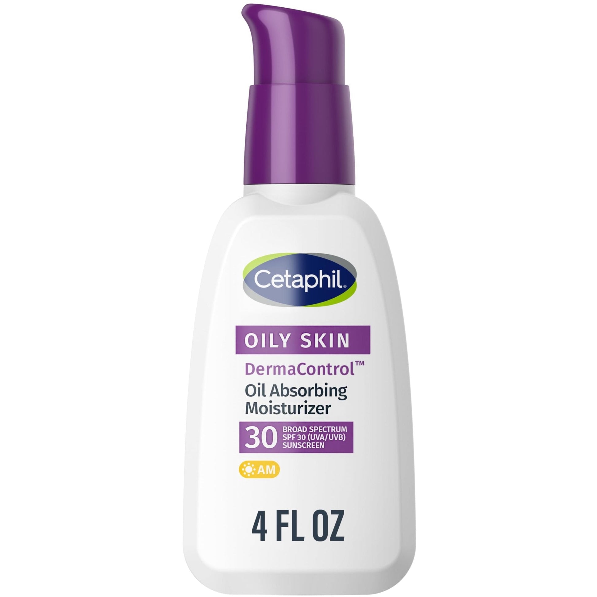 Cetaphil DermaControl Oil Absorbing Moisturizer with SPF 30, For Sensitive, Oily Skin, 4 Fl oz, Absorbs Oil - PrimeBioHealth - canada supplements