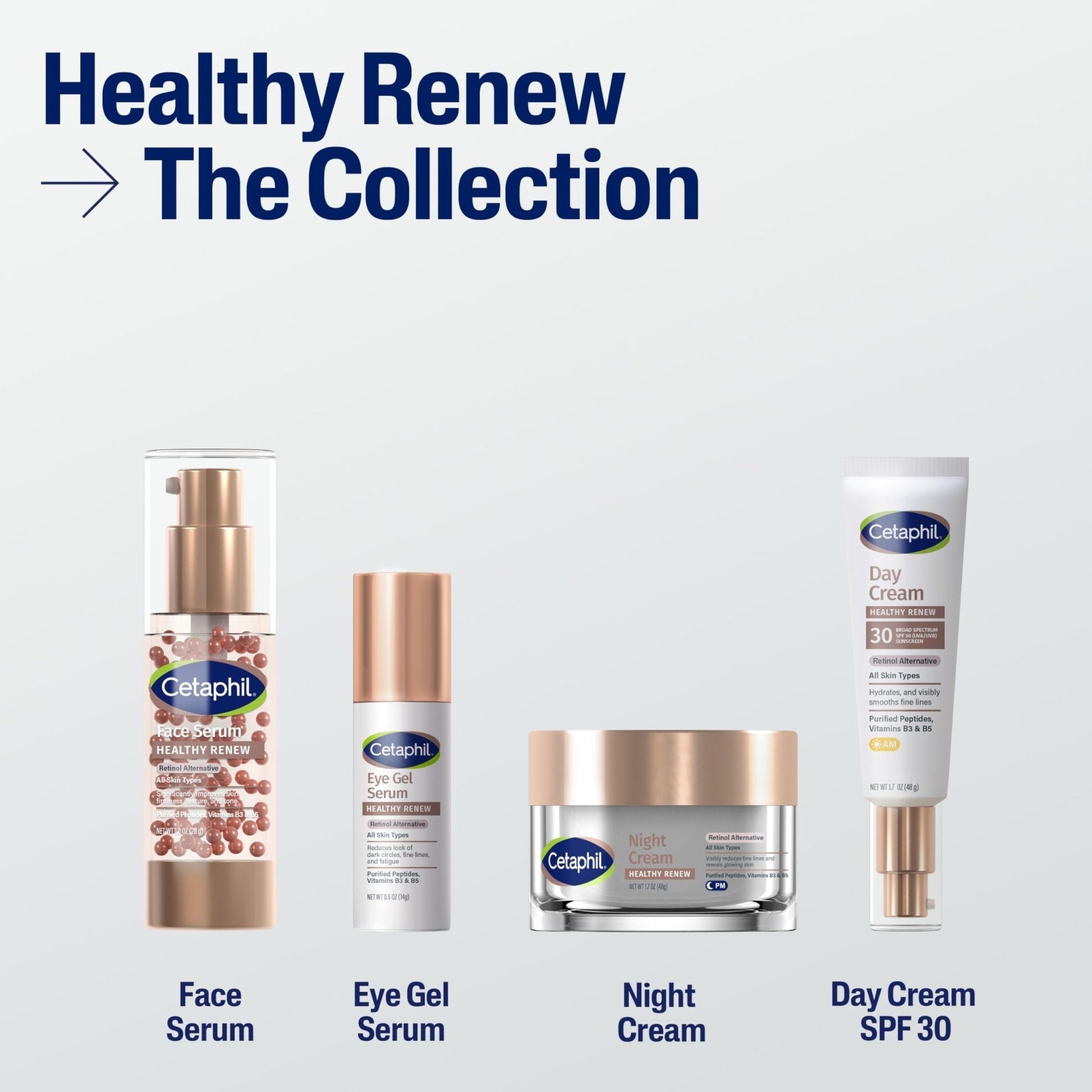 Cetaphil Healthy Renew Anti Aging Face Serum 1 Oz, Retinol Alternative Serum for Face with Niacinamide & Peptides - PrimeBioHealth - canada supplements
