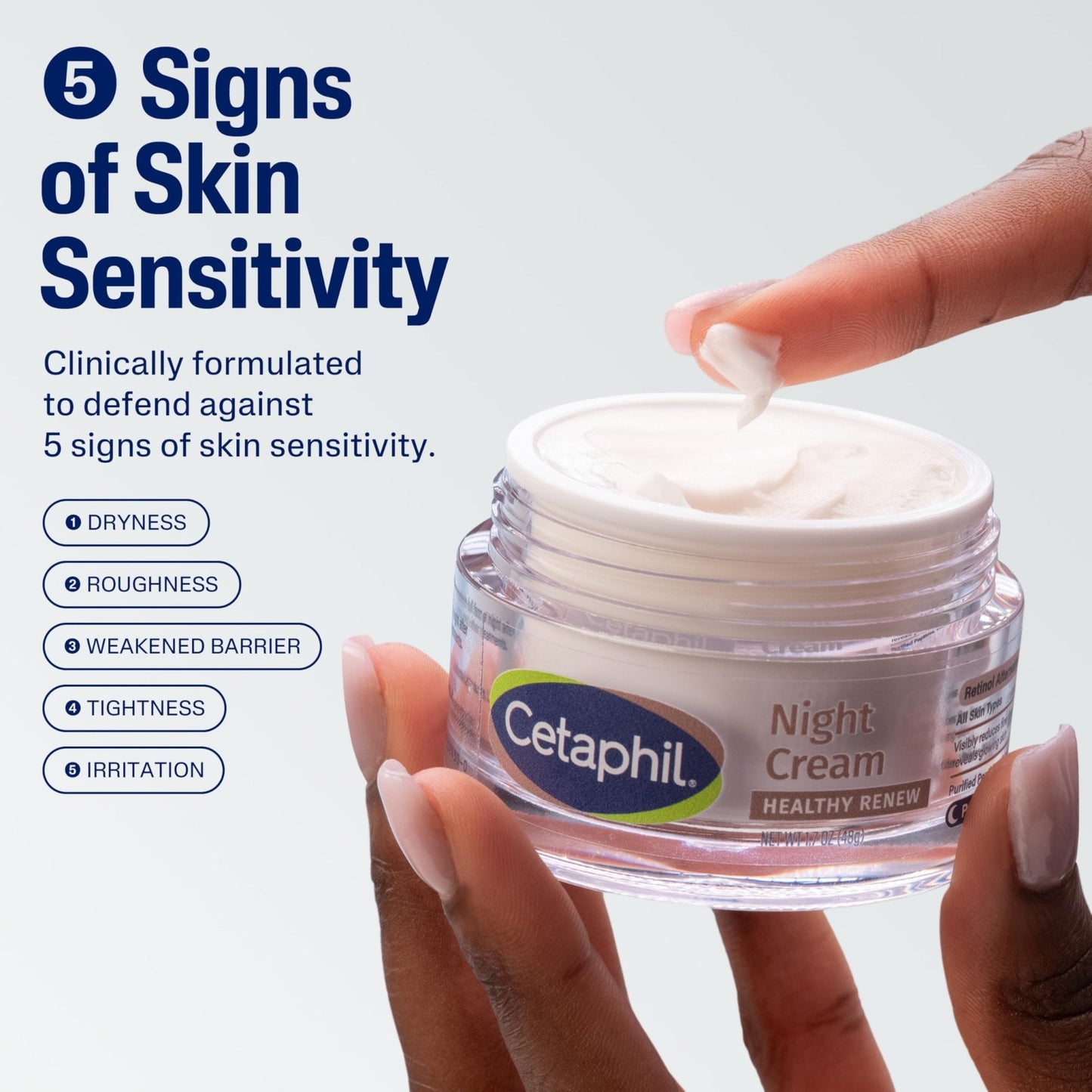 Cetaphil Healthy Renew Skin Tightening Night Cream 1.7 Oz, Wrinkle Repair Cream for Face with Peptides - PrimeBioHealth - canada supplements