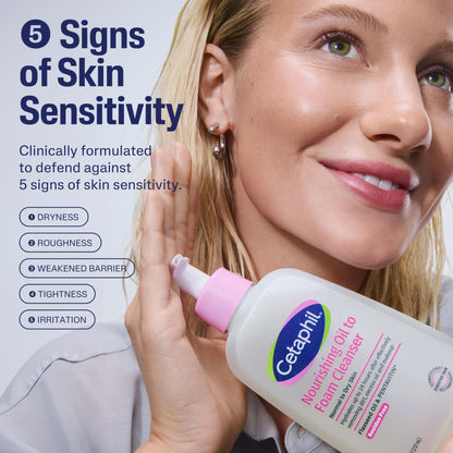Cetaphil Nourishing Oil to Foam Facial Cleanser for Normal to Dry Skin, up to 24 Hour Hydration, 8 fl oz - PrimeBioHealth - canada supplements