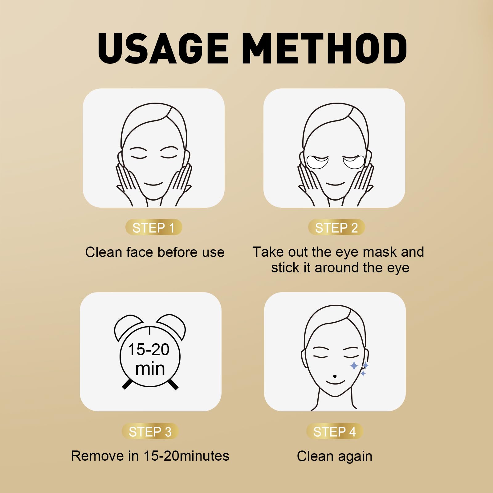 CHMI Under Eye Patches (50 Pairs) - 24K Gold Eye Patches for Puffy Eyes, Dark Circles, EyeBags and Wrinkles - PrimeBioHealth - canada supplements