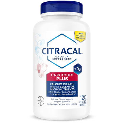 Citracal Maximum Plus Calcium Supplement - Calcium Citrate with Vitamin D3, Zinc, & Essential Minerals for Bone Health Support - PrimeBioHealth - canada supplements