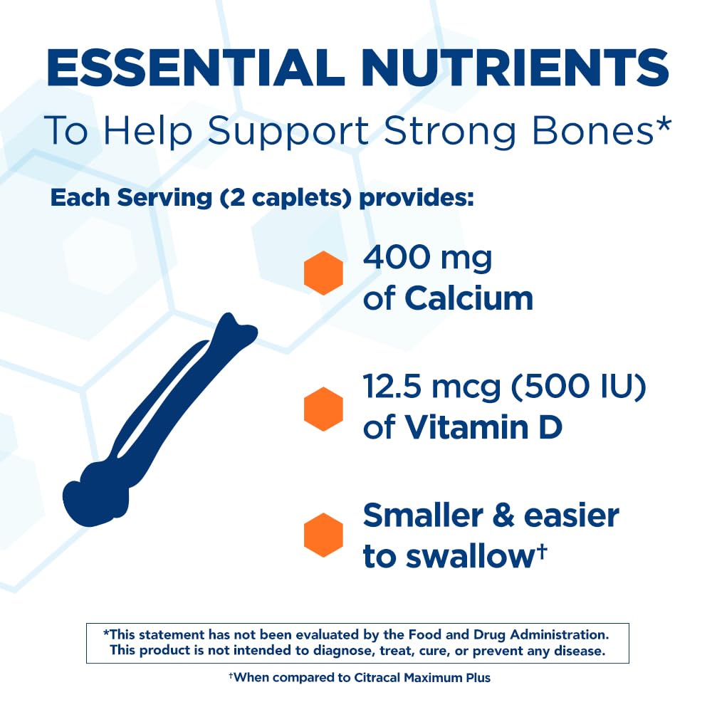 Citracal Petites- Calcium Citrate with Vitamin D3, Bone Health Support, Calcium Supplement for Ages 12+, 375 Count (Packaging May Vary) - PrimeBioHealth - canada supplements