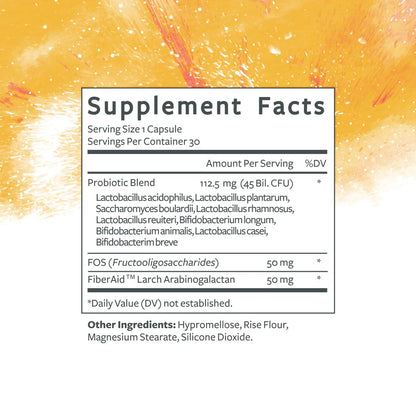 Clean Program Daily Probiotic | 45 Billion CFU, 9 Strains with Saccharomyces Boulardii | Gut Health, De-Bloat & Immune Support - PrimeBioHealth - canada supplements