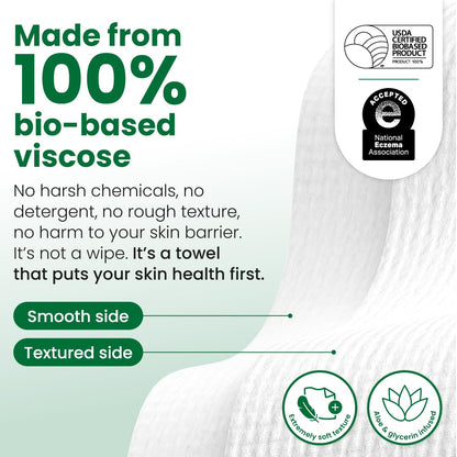 CLEAN SKIN CLUB Sensitive Skin Clean Towels® XL, Ultra-Soft Disposable Face Dry Wipes Infused with Aloe & Glycerin - PrimeBioHealth - canada supplements