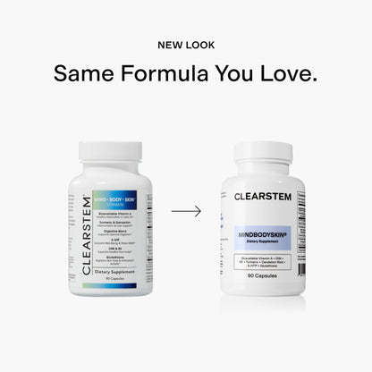 CLEARSTEM - MINDBODYSKIN Hormonal Acne Supplement (5-HTP) - Natural DIM Supplement - Skin Care Vitamins - Hormone Balance, Antioxidants - Gluten Free, - PrimeBioHealth - canada supplements